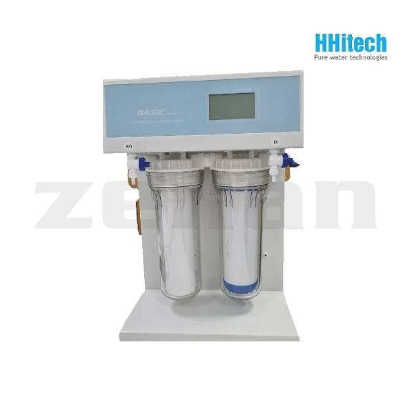 Equipo purificador de agua por Osmosis Inversa y Desionizado 15 lts/h. Marca HHitech modelo Basic-Q15