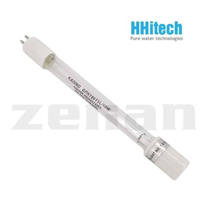 Lámpara UV de doble longitud de onda (185 &254) nm de equipo purificador para agua ultrapura  Eco-S15. Marca HHitech.