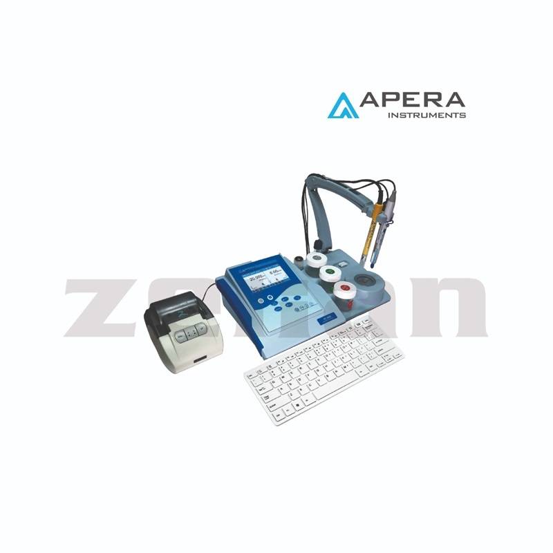 Medidor multiparámetro de mesa con agitación GMP/GLP, Marca Apera, modelo PC9500.