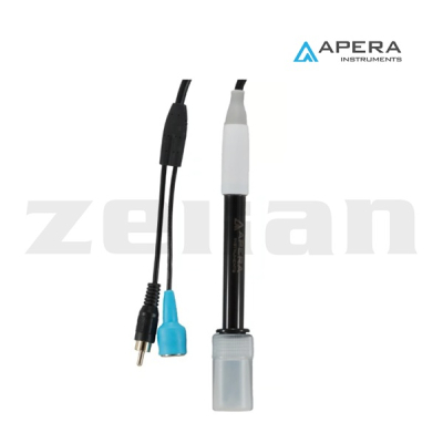 Electrodo de pH/temperatura con cuerpo de POM y conector BNC, para medición de emulsiones. Marca Apera, modelo Labsen 333