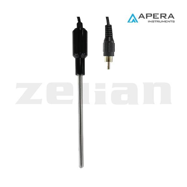 Sonda de Temperatura modelo MP500. Marca Apera. Con conector RCA. Compatible con PH700, SX823-B, PH800, PC800. Marca Apera